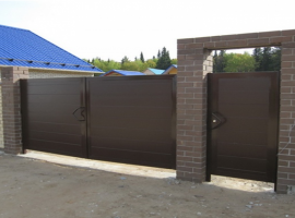 Распашные алюминиевые ворота Doorhan (ш*в) 3960*2050, RAL8017,M-Гофр купить по низкой цене в городе Анапа