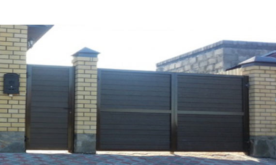 Распашные алюминиевые ворота Alutech Prestige 96мм (ш*в)4000*2050,RAL8017,S-Гофр купить по низкой цене в городе Анапа